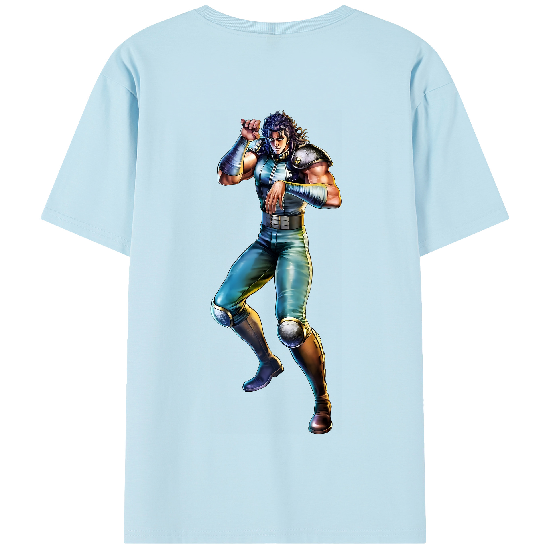 （画像用） 北斗の拳 Fist of the North Star 綿100％半袖Tシャツ（背面プリント）
